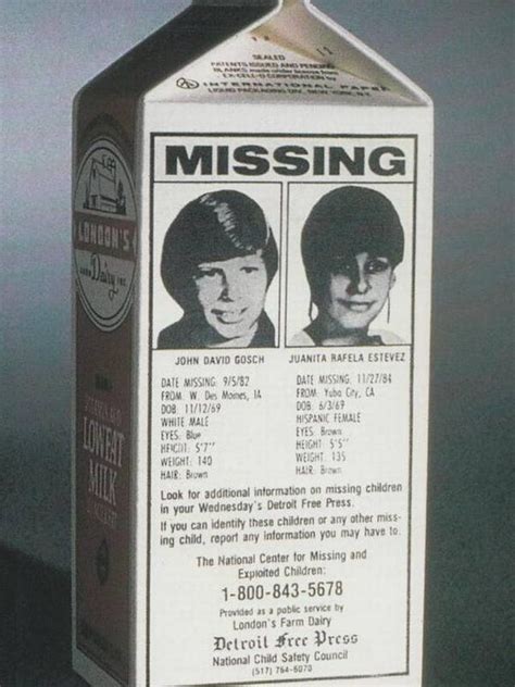 Milk Carton Missing Kids In The 1980s What Happened To The Campaign