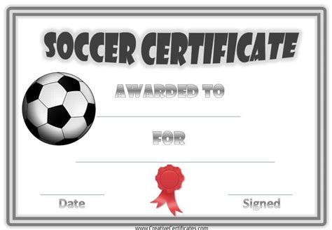 Free Editable Soccer Certificates Customize Online