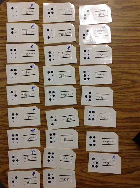 Create Some Print Braille Flash Cards And Laminate Them Have Students