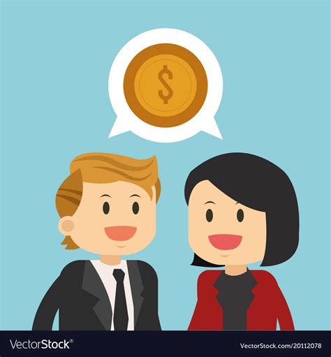 Business Teamwork Talking About Money Royalty Free Vector
