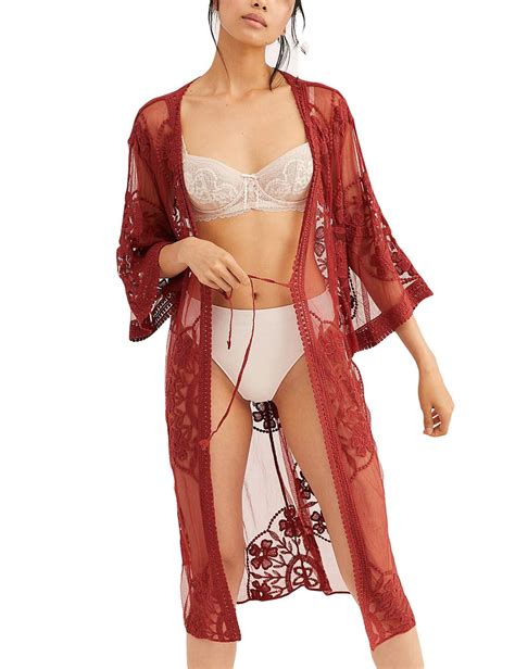 bsubseach sexy see through swimsuit cover up for women mesh bikini beach kimono cardigan