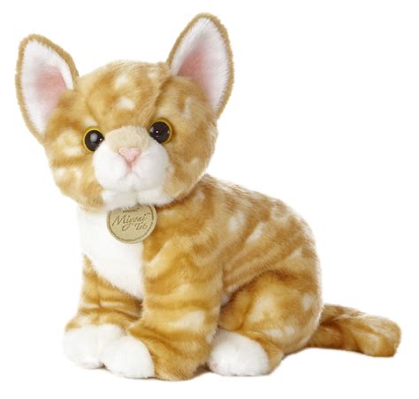 10 Orange Tabby Kitten Miyoni Aurora Plush Stuffed Animal Cat
