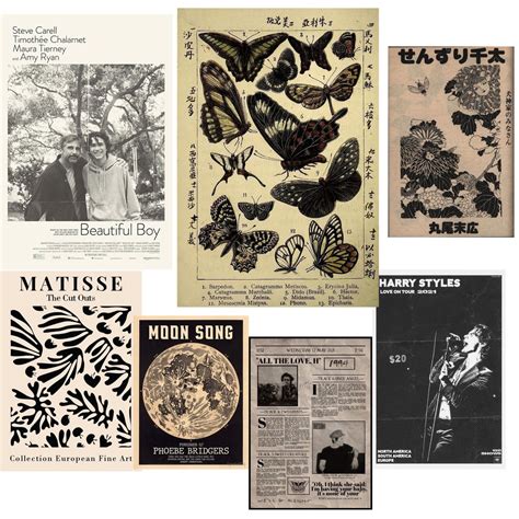Vintage Posters Grunge Fairy Dark Academia Aesthetic Etsy