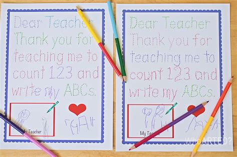 Traceable Teacher Appreciation Thank You Printable Who Arted