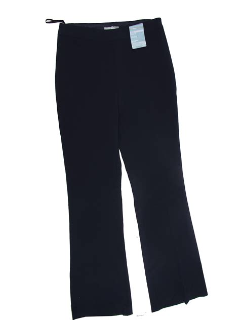 Marks And Spencer Mand5 Navy Flat Front Side Zip Flare Bootleg