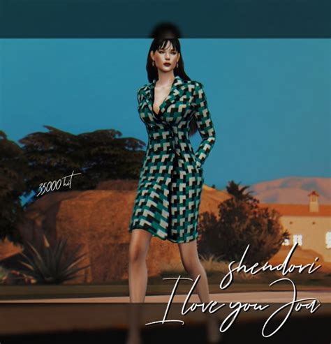 Coat Dress At Shendori Sims Sims 4 Updates