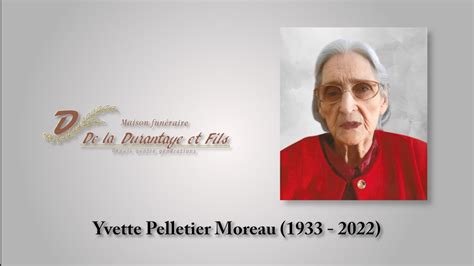 Yvette Pelletier Moreau 1933 2022 Youtube