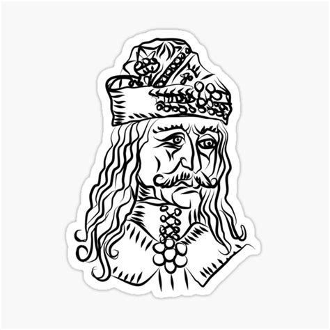 Unique Vlad The Impaler Drawing Sticker For Sale By Teanne Redbubble