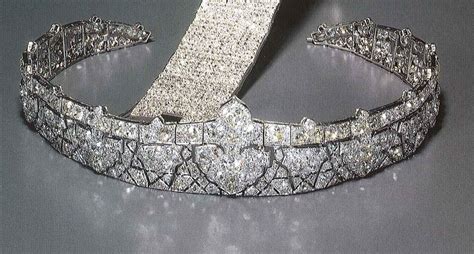 Cartier Platinum And Diamond Tiara C1923 Set With Round And Pear Shaped