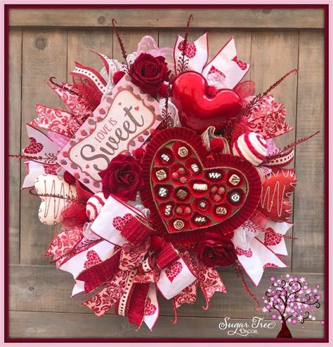 Valentines Wreath Valentines Day Candy Wreath Door Wreath Etsy In