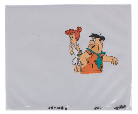 An Original Production Cel Of Fred And Wilma Auction