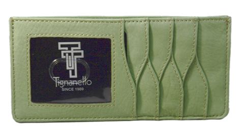Tignanello gray wallets for women. TIGNANELLO Lime Leather Card Wallet Insert