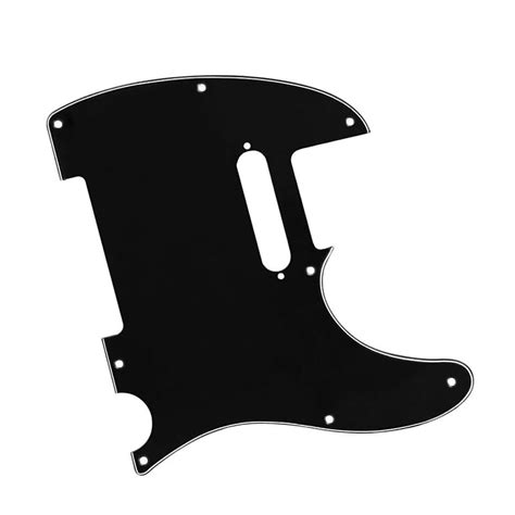 telecaster tele pickguard 8 holes 3 ply black reverb