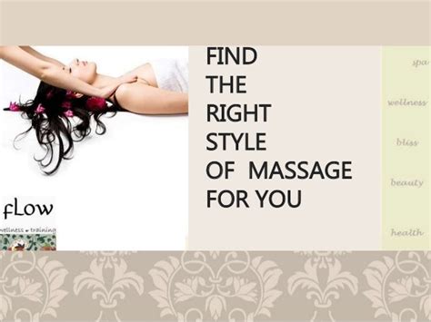 find the right style of massage for you