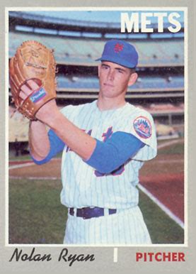 Jan 31, 2021 · the four key rookie cards of brett, yount, carter and rice are the biggest draws in the set but as you can see there are many other cards of great hall of famers as well. 1970 Topps Nolan Ryan #712 Baseball Card Value Price Guide