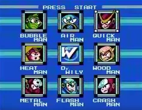 Mega Man 2 Boss Select Screen Super Mayhem