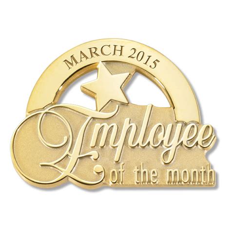 Gold Colored Employee Of The Month Lapel Pin