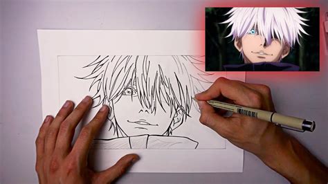 Easy Anime Drawing How To Draw Gojo Satoru Step By Step Easy Hot Sex