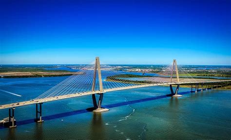 Ravenel Bridge Architecture Cooper River Panorama Landmark