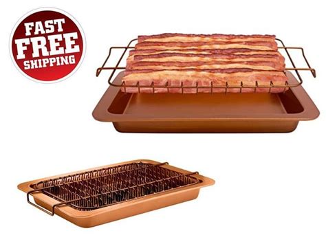 Bacon Tray For Oven Healthier Cooking Drip Rack With Pan