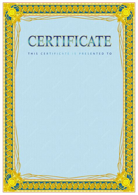 Premium Vector Vintage Certificate Blank Template