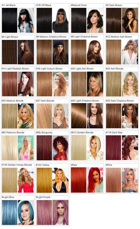 Hair Color Chart Genetics