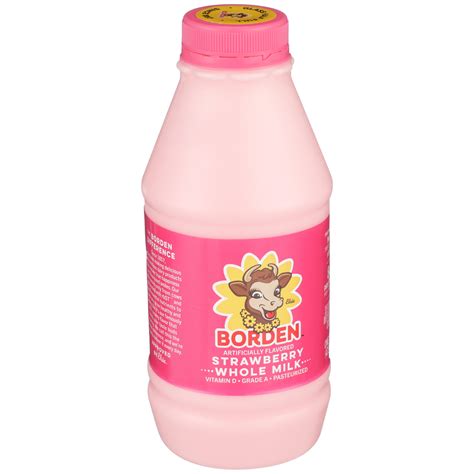 Borden Strawberry Whole Milk 1 Pint