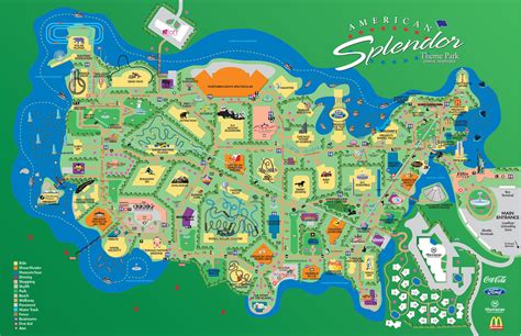 Theme Park Map Boston Map