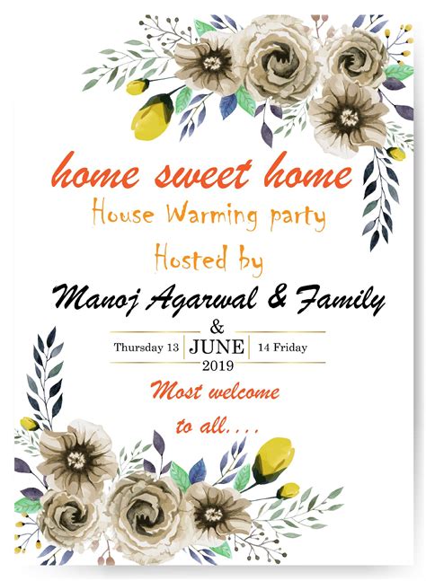 Awasome Housewarming Invitation Card Design Ideas Khaca Matha