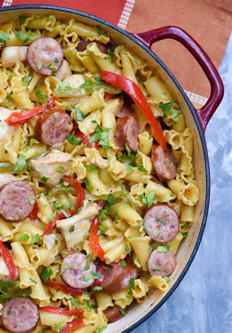 Easy Recipe Delicious One Pan Cheesy Smoked Sausage Pasta Find