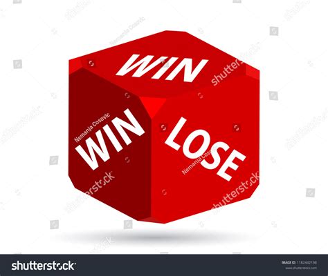 Win Lose Red Dice Stock Vector Royalty Free 1182442198 Shutterstock