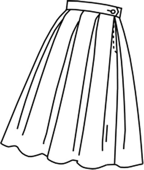 Flat Of Pleated Skirt Coloring Pages