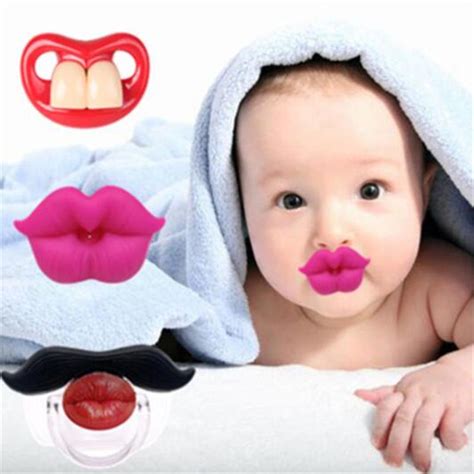 Buy Baby Pacifier Red Kiss Lips Dummy Pacifiers Funny Silicone Baby