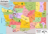 Interactive Map Of Washington State - Topographic Map World