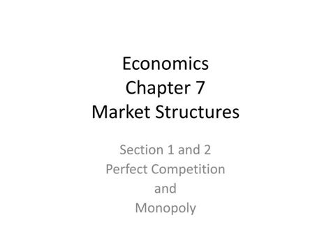 Chapter 7 Market Structures Worksheet 1 Answer Key Printable Word