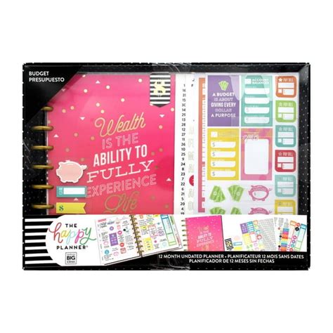 Happy Planner 12 Month Undated Medium Planner Box Kit Budget Wealth