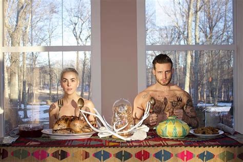 Nico Tortorella And Partner Pose Nude At Thanksgiving Dinner