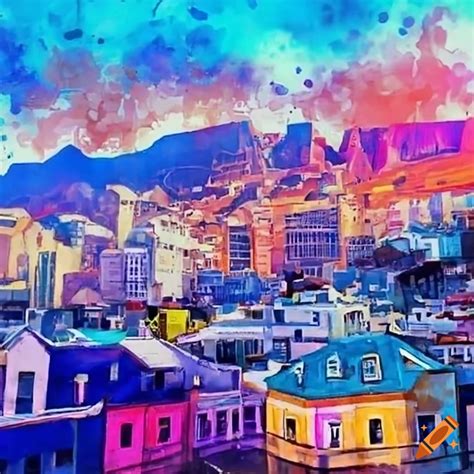 Futuristic Cape Town Cityscape On Craiyon