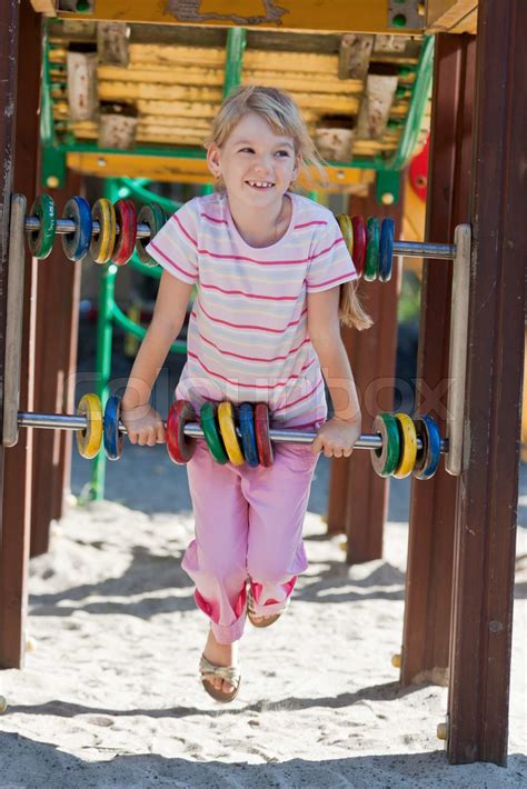 Cute Girl Having Fun Stock Image Colourbox