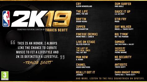Nba 2k19 Soundtrack Revealed Curated By Travis Scott