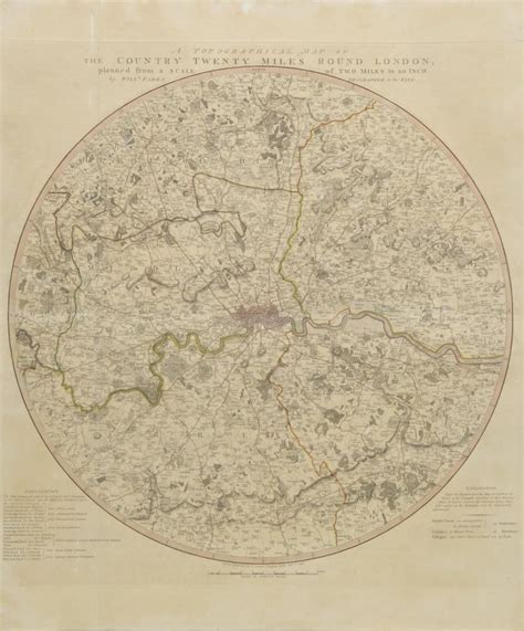 London Faden William A Topographical Map Of The Country