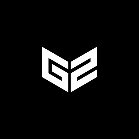 Diseño De Logotipo De Letra Gz Con Fondo Negro En Illustrator Logotipo