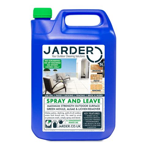 Jarder 5 Litre Concentrate Spray And Leave Cleaner Patio Fencing
