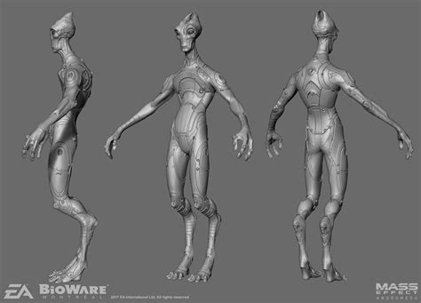 Mass Effect Andromeda Salarian Under Armor Zbrush Behance