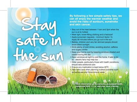 Nhs Sun Safety Poster
