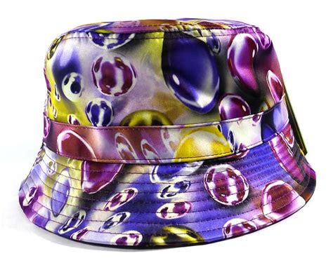 Wholesale Fashion Bucket Hats Marbles Purple 48 Pcs