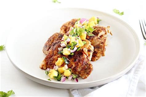 The fresh herbs and sweet apricots will help to offset some of the intensity of the harissa. Chipotle Lime Chicken Thighs With Pineapple Salsa | Recipe | Food recipes, Pineapple salsa ...