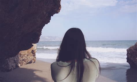 Free Images Beach Sea Coast Sand Rock Ocean Girl Woman Shore Wave Vacation Cliff