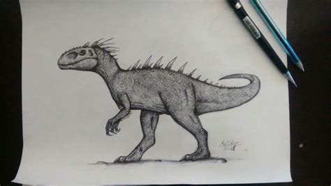 Indominus Rex Drawing Step By Step Coloring Book