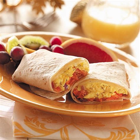 How to smoke salmon in the oven. Smoked Salmon and Egg Wraps Recipe | Taste of Home